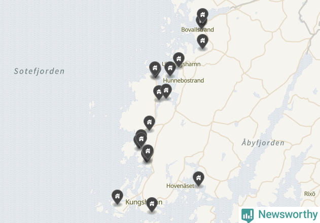 Karta över Sotenäs kommun