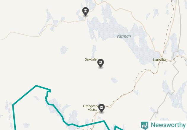 Karta över viltolyckor i Ludvika kommun