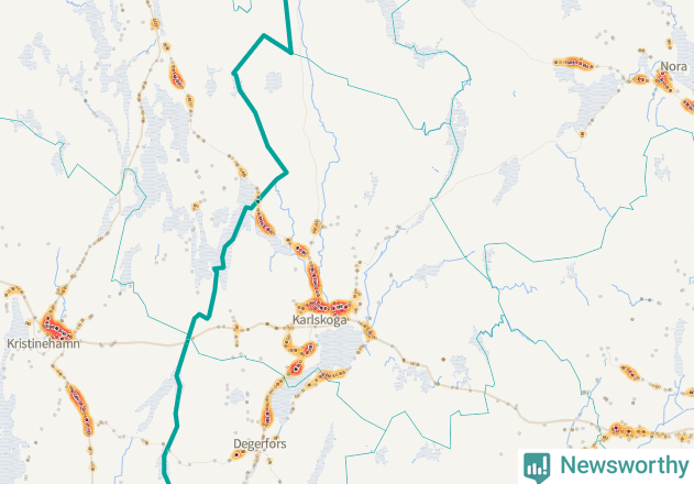 Karta över Karlskoga kommun