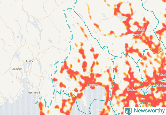 Karta över Värmlands län