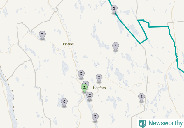 Karta över Hagfors kommun