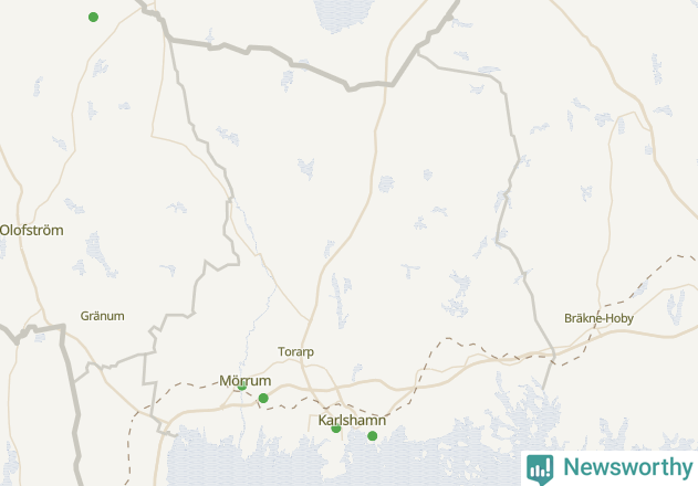 Karta över Karlshamns kommun