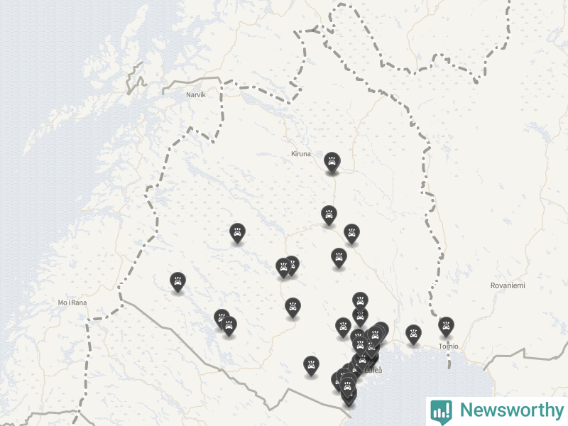 Karta över Norrbottens län