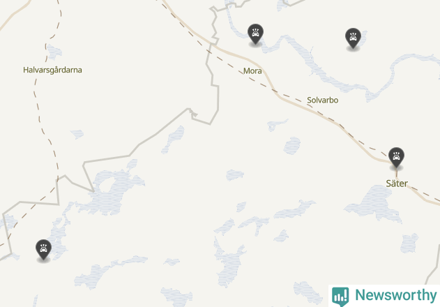 Karta över viltolyckor i Säters kommun