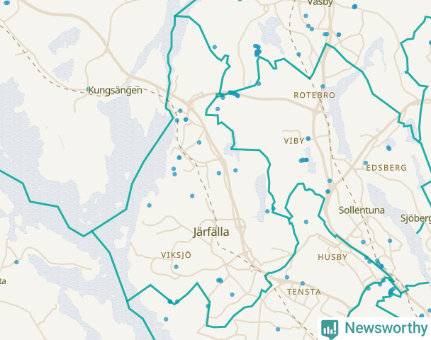 Karta över Järfälla kommun