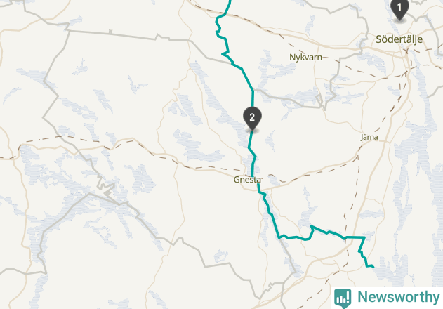 Karta över väderstationer i artikeln