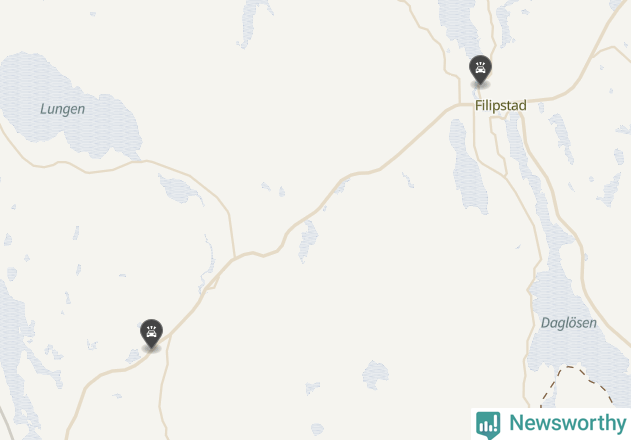 Karta över Filipstads kommun