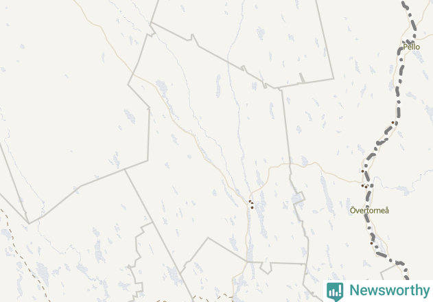 Karta över Överkalix kommun