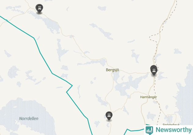 Karta över viltolyckor i Nordanstigs kommun
