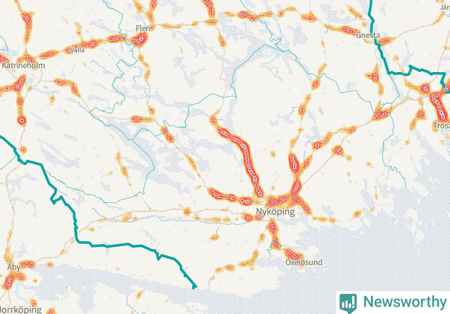 Karta över Nyköpings kommun