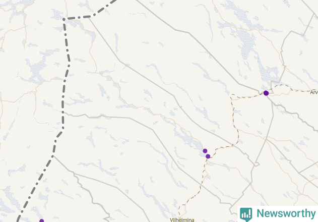 Karta över Storumans kommun