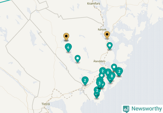 Karta över Härnösands kommun