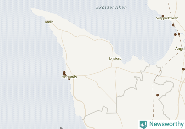 Karta över Höganäs kommun