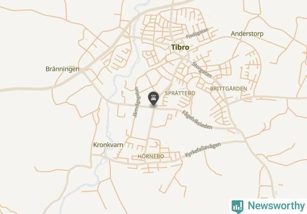 Karta över viltolyckor i Tibro kommun