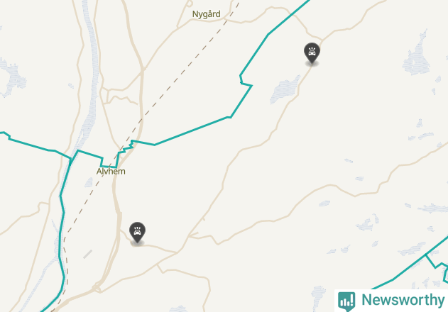 Karta över viltolyckor i Ale kommun