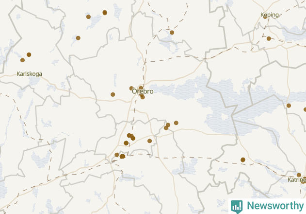 Karta över Örebro kommun