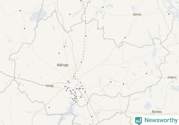 Karta över Uppsala kommun