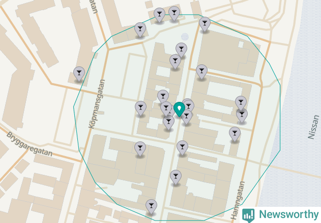 Karta över Hallands län