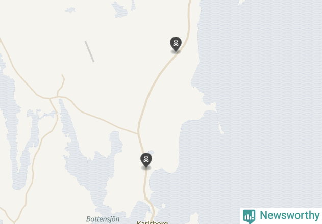 Karta över viltolyckor i Karlsborgs kommun