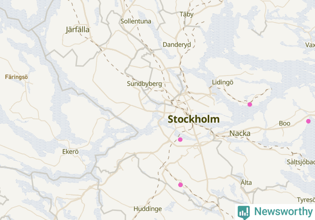 Karta över Stockholms kommun