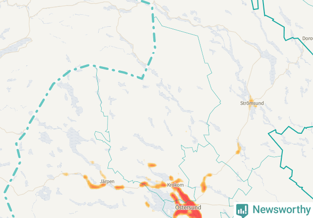 Karta över Krokoms kommun