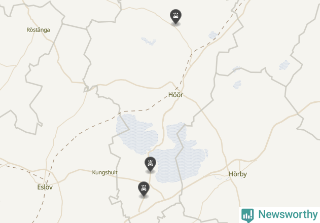 Karta över viltolyckor i Höörs kommun