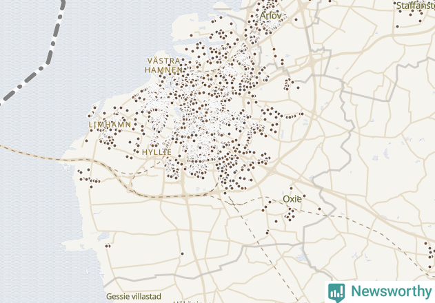Karta över Malmö kommun