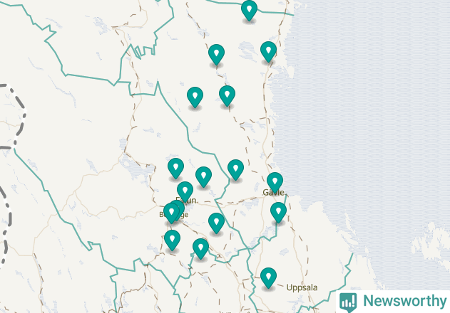 Karta över Sandvikens kommun