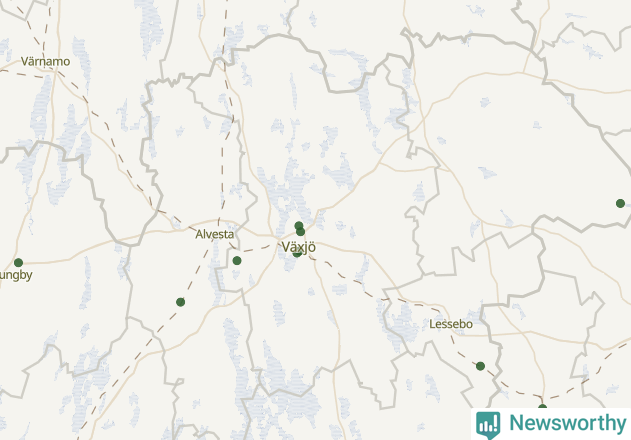 Karta över Växjö kommun