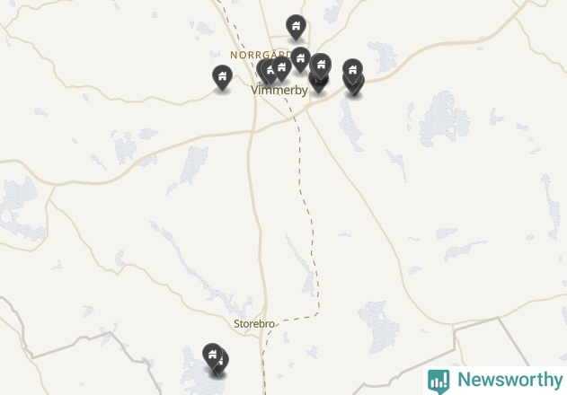 Karta över Vimmerby kommun
