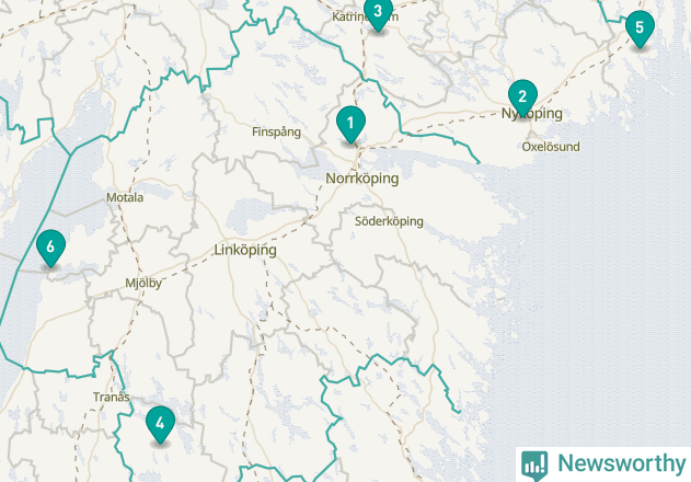 Karta över Valdemarsviks kommun