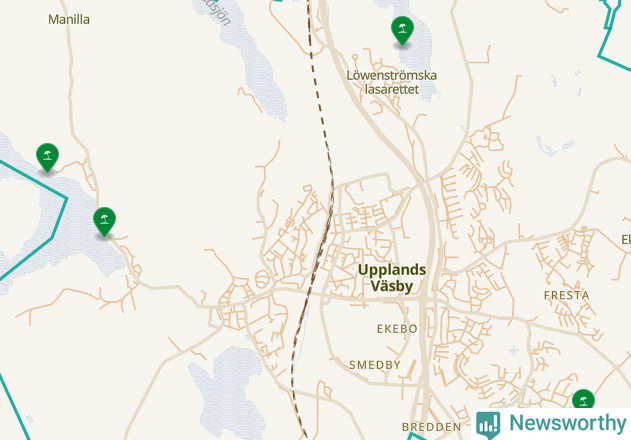 Karta över Upplands Väsby kommun