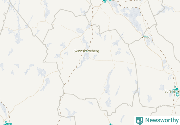 Karta över Skinnskattebergs kommun