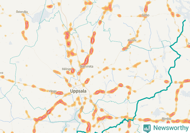 Karta över Uppsala kommun