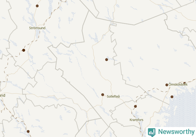 Karta över Sollefteå kommun