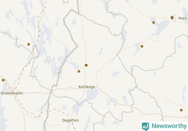 Karta över Karlskoga kommun
