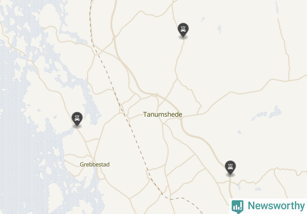 Karta över viltolyckor i Tanums kommun