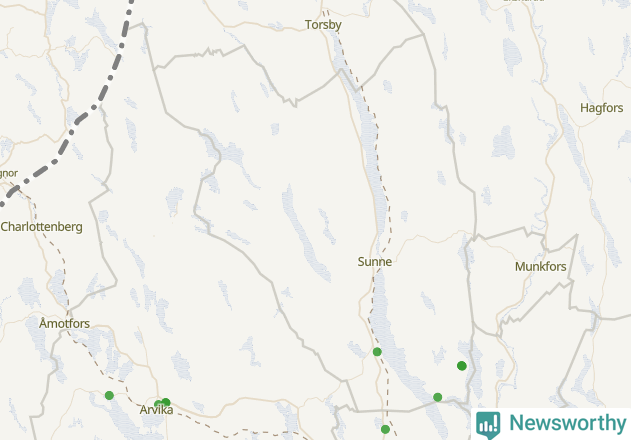Karta över Sunne kommun