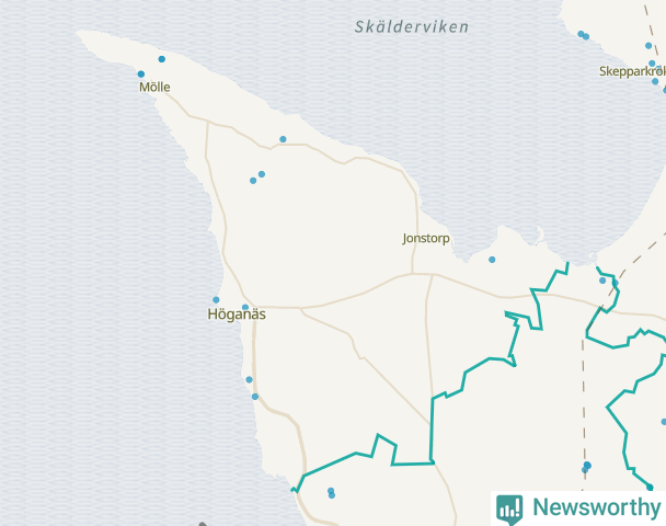 Karta över Höganäs kommun