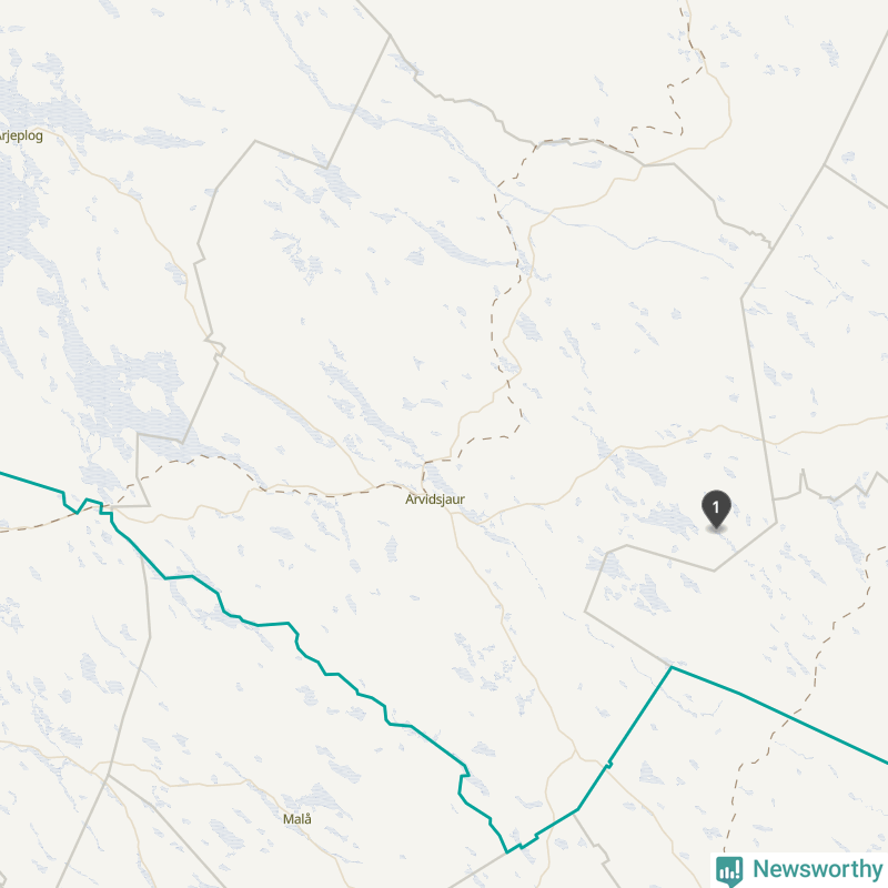 Karta över Arvidsjaurs kommun
