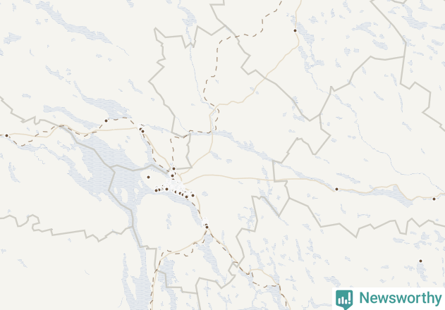 Karta över Östersunds kommun