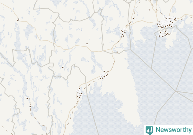 Karta över Säffle kommun