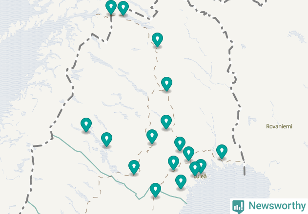 Karta över Älvsbyns kommun
