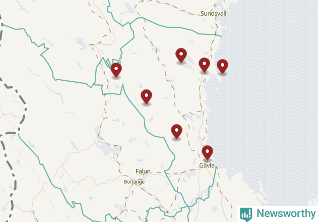 Karta över väderstationer