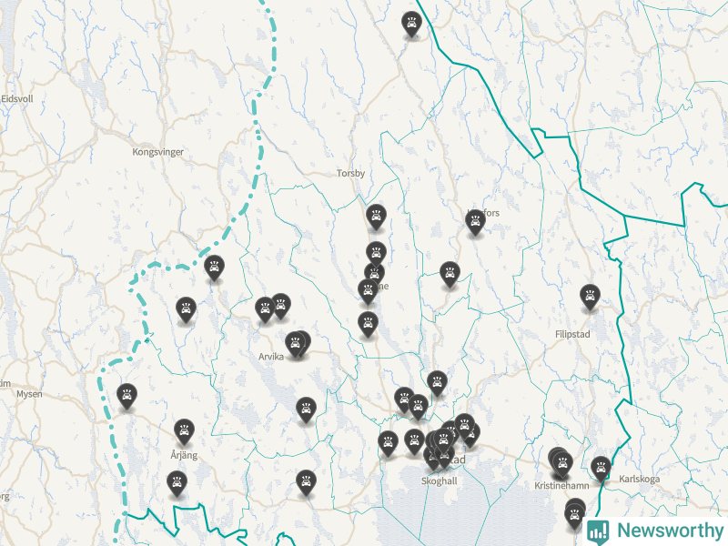 Karta över Värmlands län
