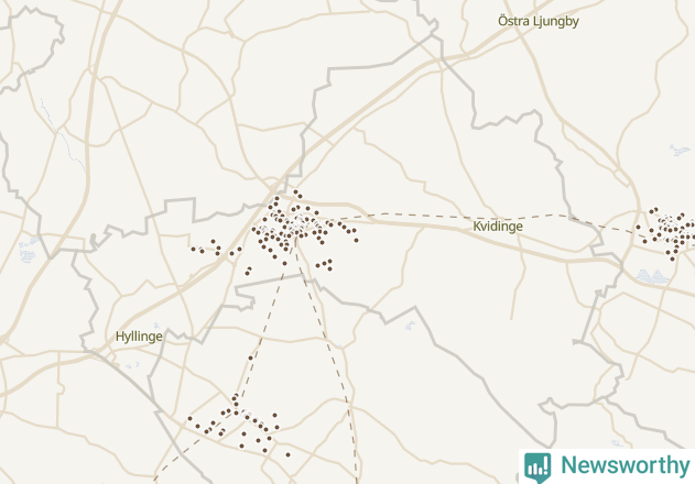 Karta över Åstorps kommun