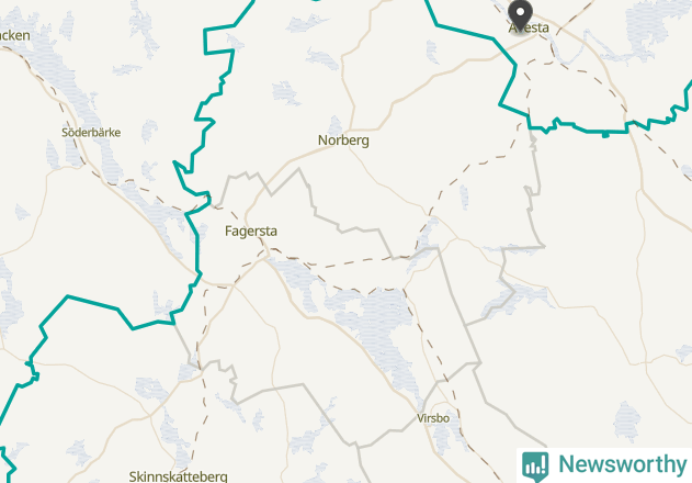 Karta över väderstationer i artikeln