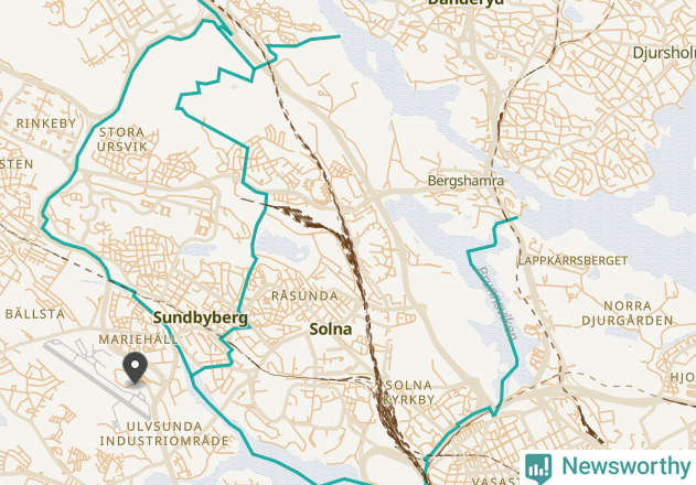 Karta över väderstationer i artikeln