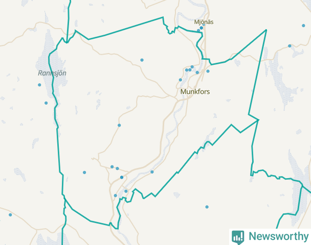 Karta över Munkfors kommun