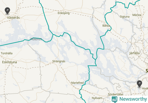 Karta över Ekerö kommun